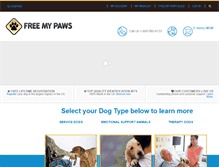 Tablet Screenshot of freemypaws.com